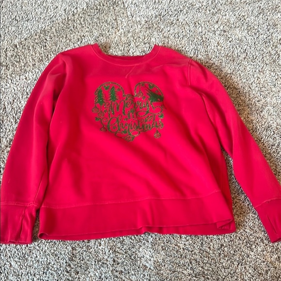Tek Gear Red Crew Neck Sweater with Long Sleeves and Relaxed Fit - Picture 1 of 3